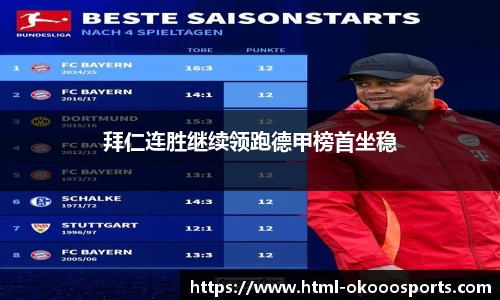 拜仁连胜继续领跑德甲榜首坐稳